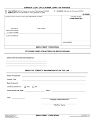 Form RI-PR093 Employment Verification Consent - County of Riverside, California, Page 2