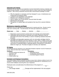 Form AWM268 Annual Respiratory Protection Program - County of San Diego, California, Page 3