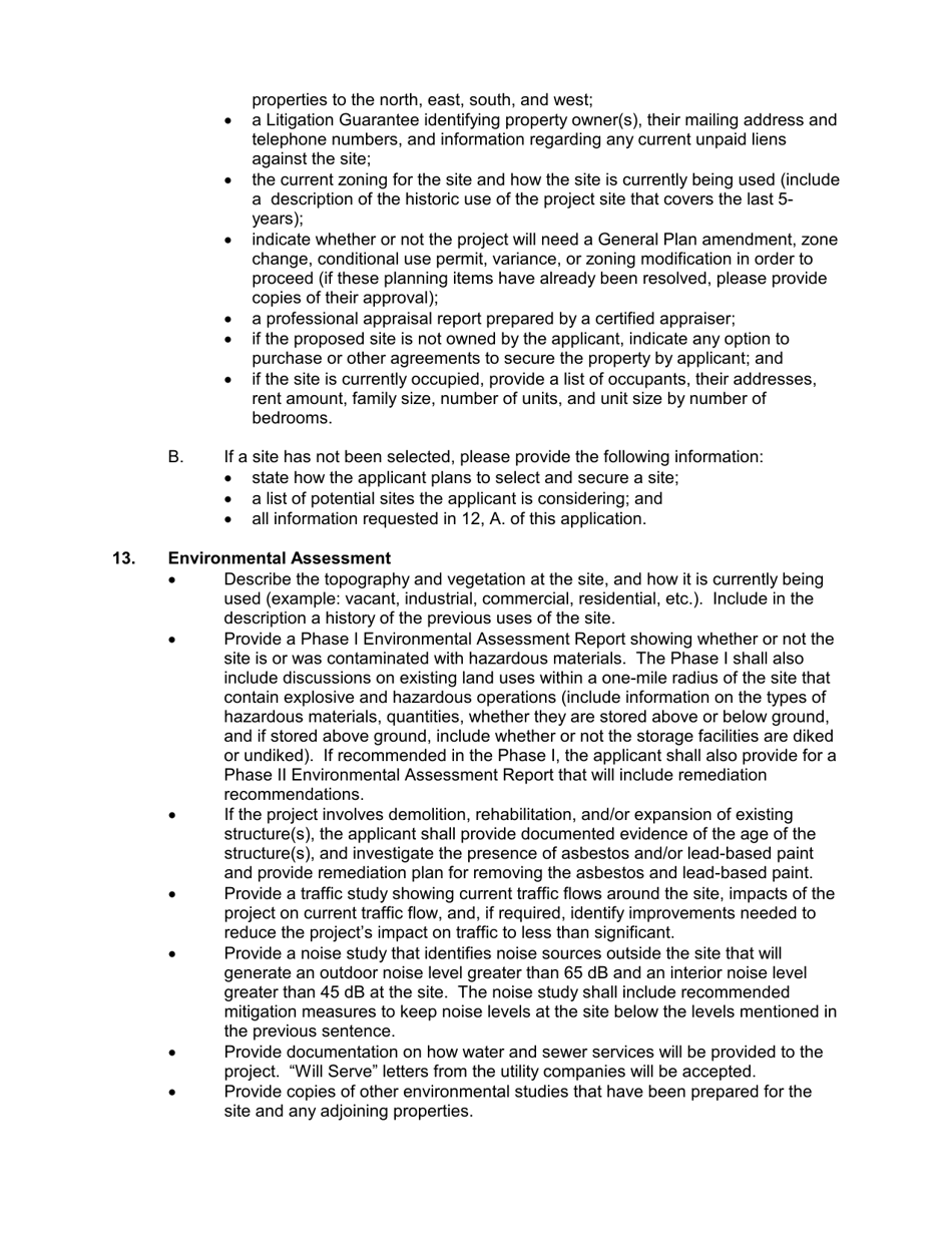 Home Program Housing Developer Pre-application - County of Kern, California, Page 4