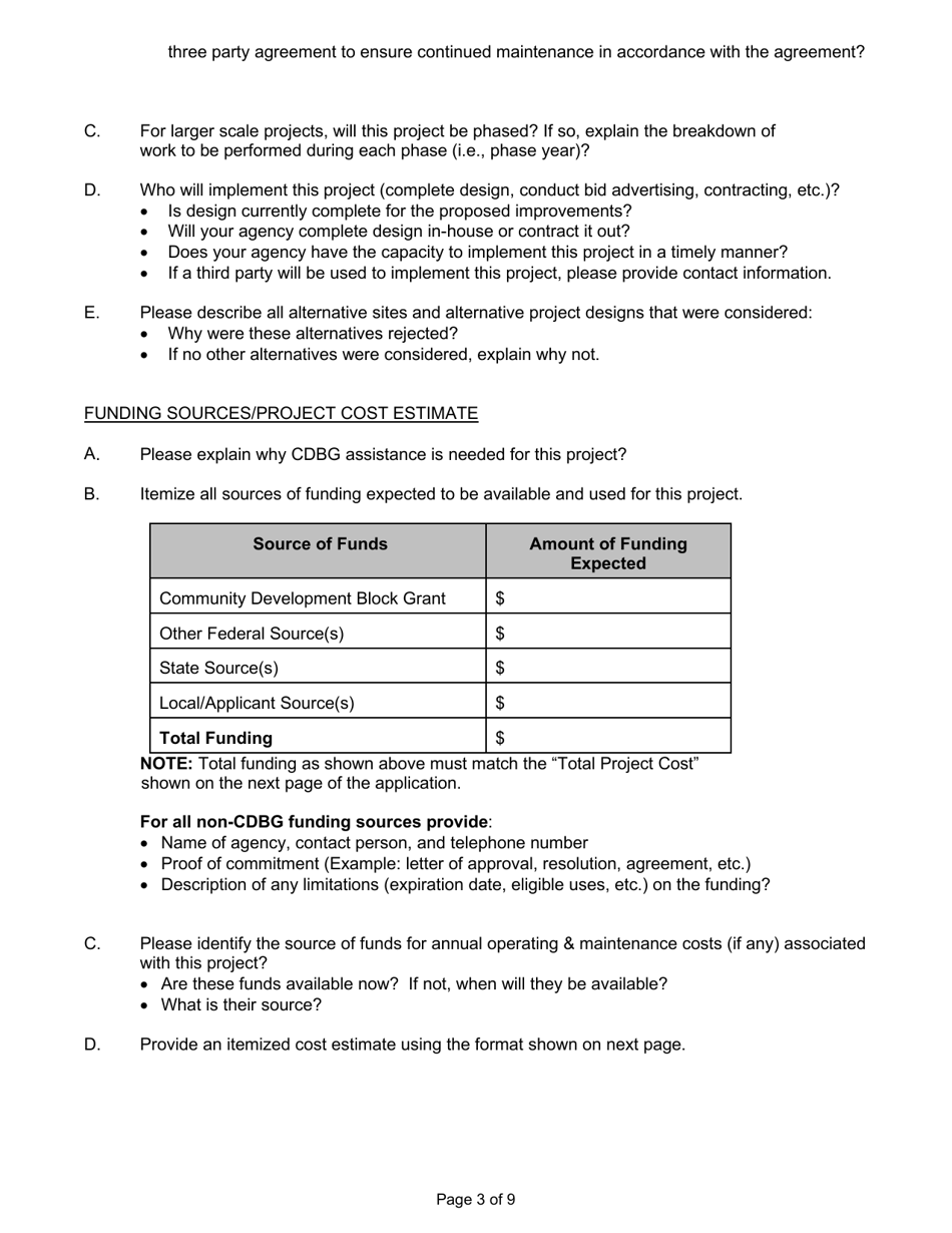 Community Development Block Grant Application - County Departments and Cooperative Agreement Cities - County of Kern, California, Page 3
