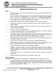 Form PDS-404 Landscape Documentation Package Checklist - County of San Diego, California, Page 4