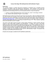 Form PDS136 Building Self-certification Program - County of San Diego, California, Page 2