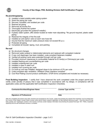 Form PDS136 Building Self-certification Program - County of San Diego, California, Page 7