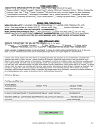 Form DEH:FH-177 Plan Check Application - County of San Diego, California, Page 2
