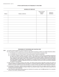 Form BOE-260-B Claim for Exemption From Property Taxes of Aircraft of Historical Significance - County of Riverside, California, Page 2
