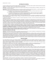 Formulario BOE-266 Reclamo Para La Exencion De Impuestos Prediales De Los Propietarios De Casas - California (Spanish), Page 2