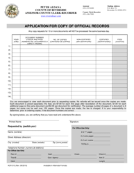 Form ACR515 &quot;Application for Copy of Official Records&quot; - County of Riverside, California