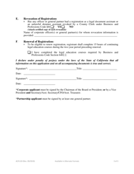 Form ACR619 Corporation/Partnership Registration as an Unlawful Detainer Assistant - County of Riverside, California, Page 3