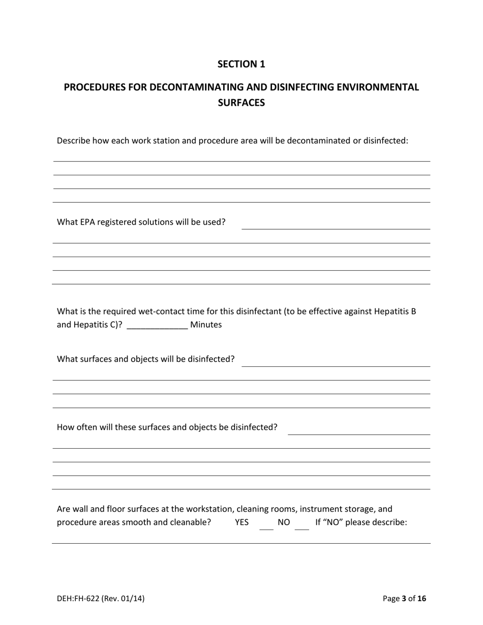 Form DEH:FH-622 Infection Prevention Control Plan Template - County of San Diego, California, Page 3