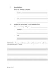 Improper County Government Activity Complaint Form - County of San Diego, California, Page 4