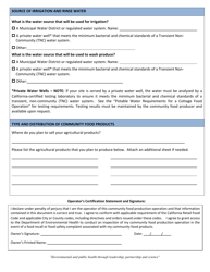 Form AB1990 Community Food Producer Registration Form - County of San Diego, California, Page 2