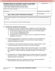Form CRM-224 &quot;Adult Drug Court Participant Contract&quot; - County of San Diego, California