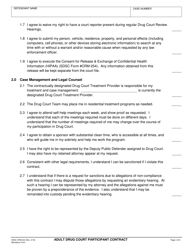 Form CRM-224 Adult Drug Court Participant Contract - County of San Diego, California, Page 2