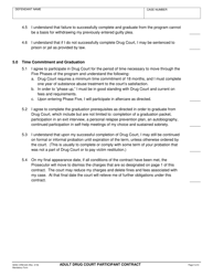 Form CRM-224 Adult Drug Court Participant Contract - County of San Diego, California, Page 5