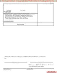 Document preview: Form MC-030 Declaration - County of San Diego, California