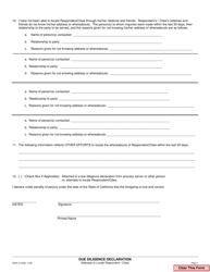 Form D-6 Due Diligence Declaration - County of San Diego, California, Page 2