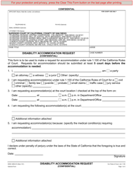 Form ADM-410 &quot;Disability Accommodation Request&quot; - County of San Diego, California