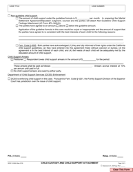 Form D-294A Child Custody and Child Support Attachment - County of San Diego, California, Page 3