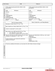 Form JUV-268 Child's Icwa Form - County of San Diego, California, Page 3