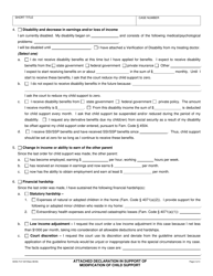Form FLF-007 Attached Declaration in Support of Modification of Child Support - County of San Diego, California, Page 2