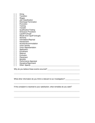 Opportunity Compliance Complaint Information Form - Broome County, New York, Page 4