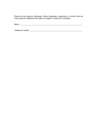 Opportunity Compliance Complaint Information Form - Broome County, New York, Page 5