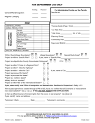 Form PDS-513 Zoning Verification Permit - Ministerial Meteorological Testing (Met) Facility - County of San Diego, California, Page 2