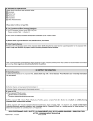 Form PDS910 Application for the Establishment of Community Facilities District (Cfd) - County of San Diego, California, Page 2