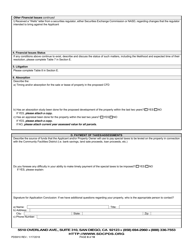 Form PDS910 Application for the Establishment of Community Facilities District (Cfd) - County of San Diego, California, Page 8