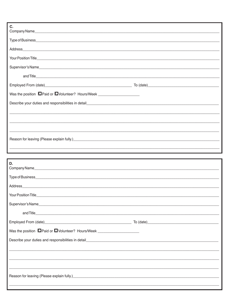 Broome County Government Employment Application - Broome County, New York, Page 3
