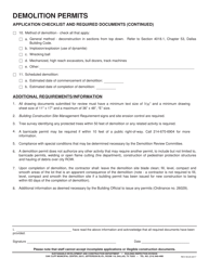 Demolition Permit Checklist - City of Dallas, Texas, Page 2