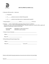 Route Approval Form - City of Dallas, Texas, Page 2