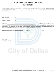 Application for Contractor Registration - City of Dallas, Texas, Page 3