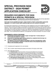 &quot;Special Provision Sign District - Sign Permit Application Checklist&quot; - City of Dallas, Texas
