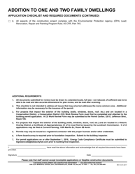 Addition to One and Two Family Dwellings Application Checklist - City of Dallas, Texas, Page 2