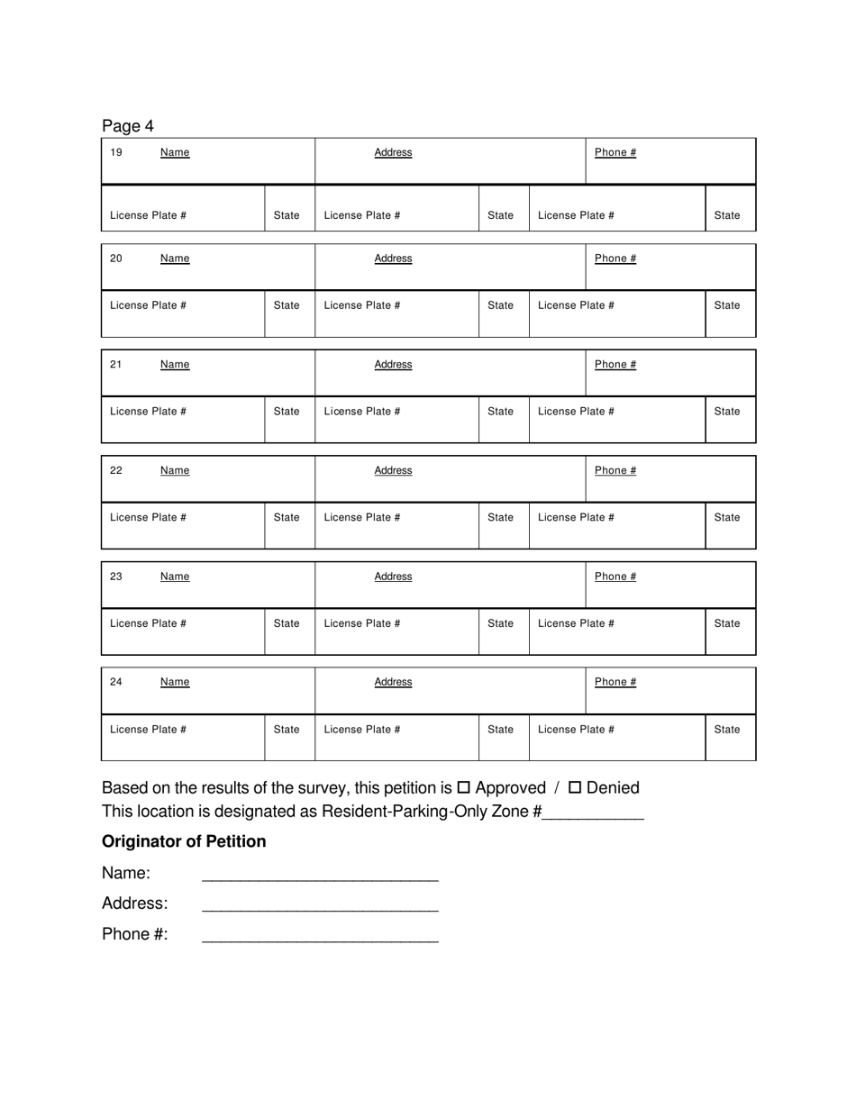 Residential Parking Petition - City of Dallas, Texas, Page 4