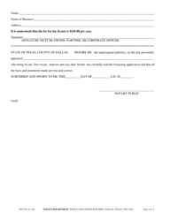 Application for a City of Dallas Regulated Property Dealer&#039;s License - City of Dallas, Texas, Page 4
