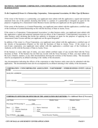 Application for a City of Dallas Amusement Center Business License - City of Dallas, Texas, Page 9