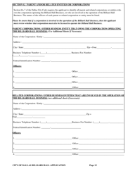 Billiard Hall License Application - City of Dallas, Texas, Page 13