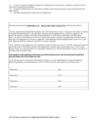 Application for a City of Dallas Sexually Oriented Business License - City of Dallas, Texas, Page 15