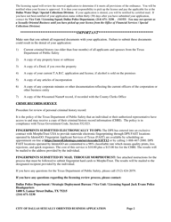 Application for a City of Dallas Sexually Oriented Business License - City of Dallas, Texas, Page 2