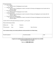 Form HCA13-897 Infliximab Injection Request - Washington, Page 2