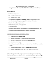 Document preview: Supplemental Check List for Public Water/Wastewater Review - City of Dallas, Texas