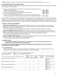 Civil Service Examination Application - Broome County, New York, Page 2