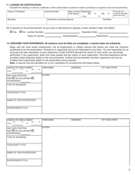 Civil Service Examination Application - Broome County, New York, Page 3