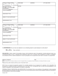 Civil Service Examination Application - Broome County, New York, Page 4