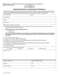 Document preview: Form HCA13-760 Medical Necessity for Authorization of Catheters - Washington