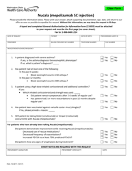Document preview: Form HCA13-0011 Nucala (Mepolizumab Sc Injection) Request Form - Washington