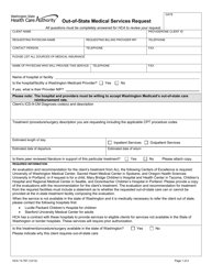 Form HCA13-787 Out-of-State Medical Services Request - Washington
