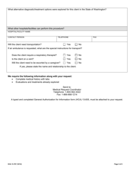 Form HCA13-787 Out-of-State Medical Services Request - Washington, Page 2